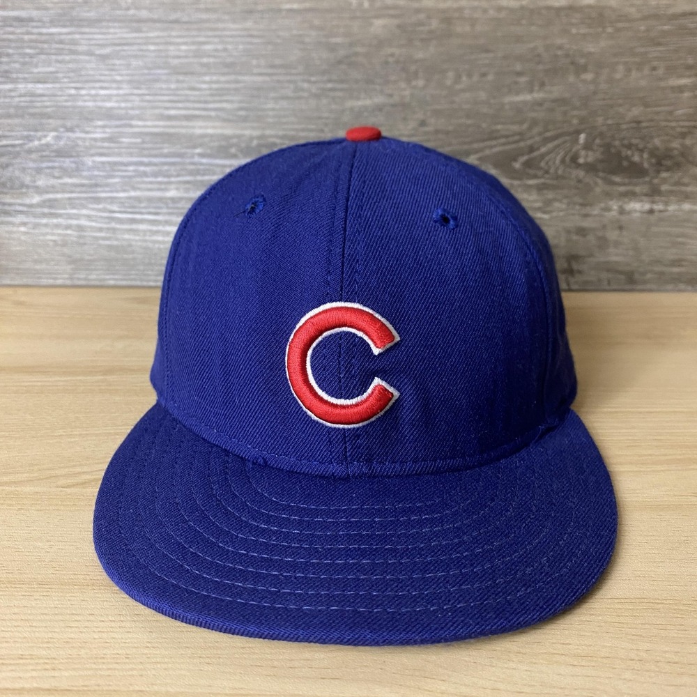 Chicago Cubs Hat Cap Fitted Mens 7 1/4 Blue MLB Baseball New Era